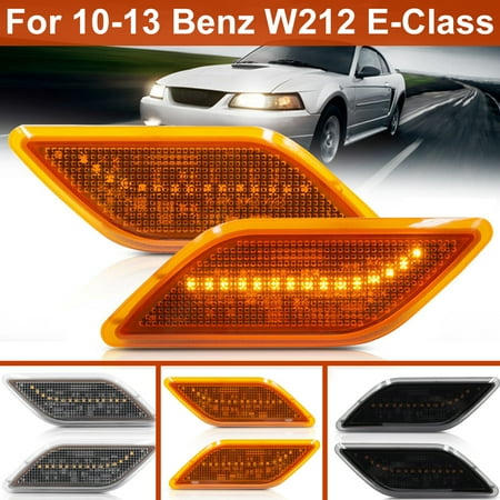 Smoke Lens White LED Front Bumper Side Marker Light for 10-13 Benz W212 E-Class Smoke Lens White LED Front Bumper Side Marker Light for 10-13 Benz W212 E-Class